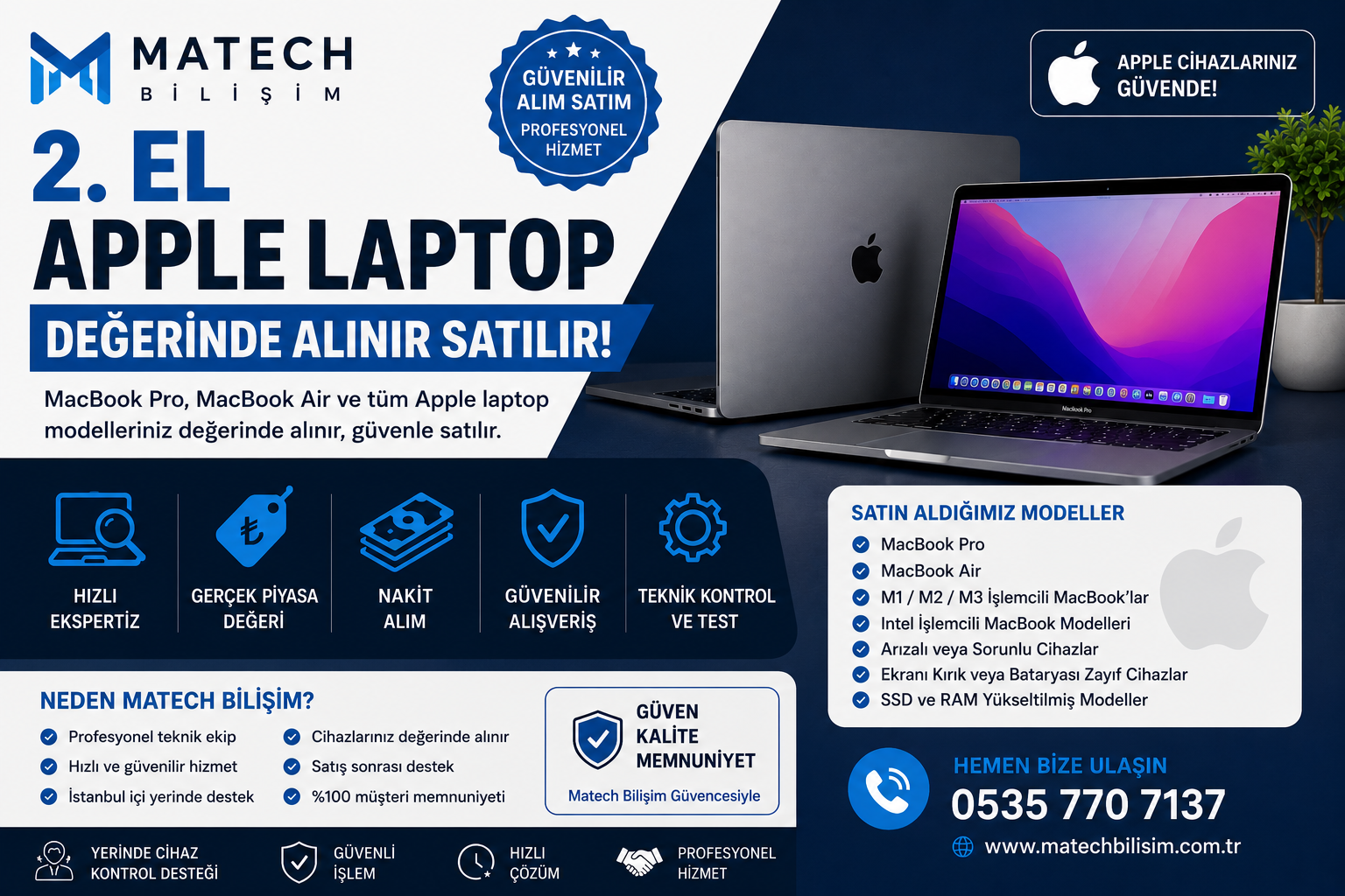 2. El Apple Laptop Alım & Satım Hizmeti – Apple 